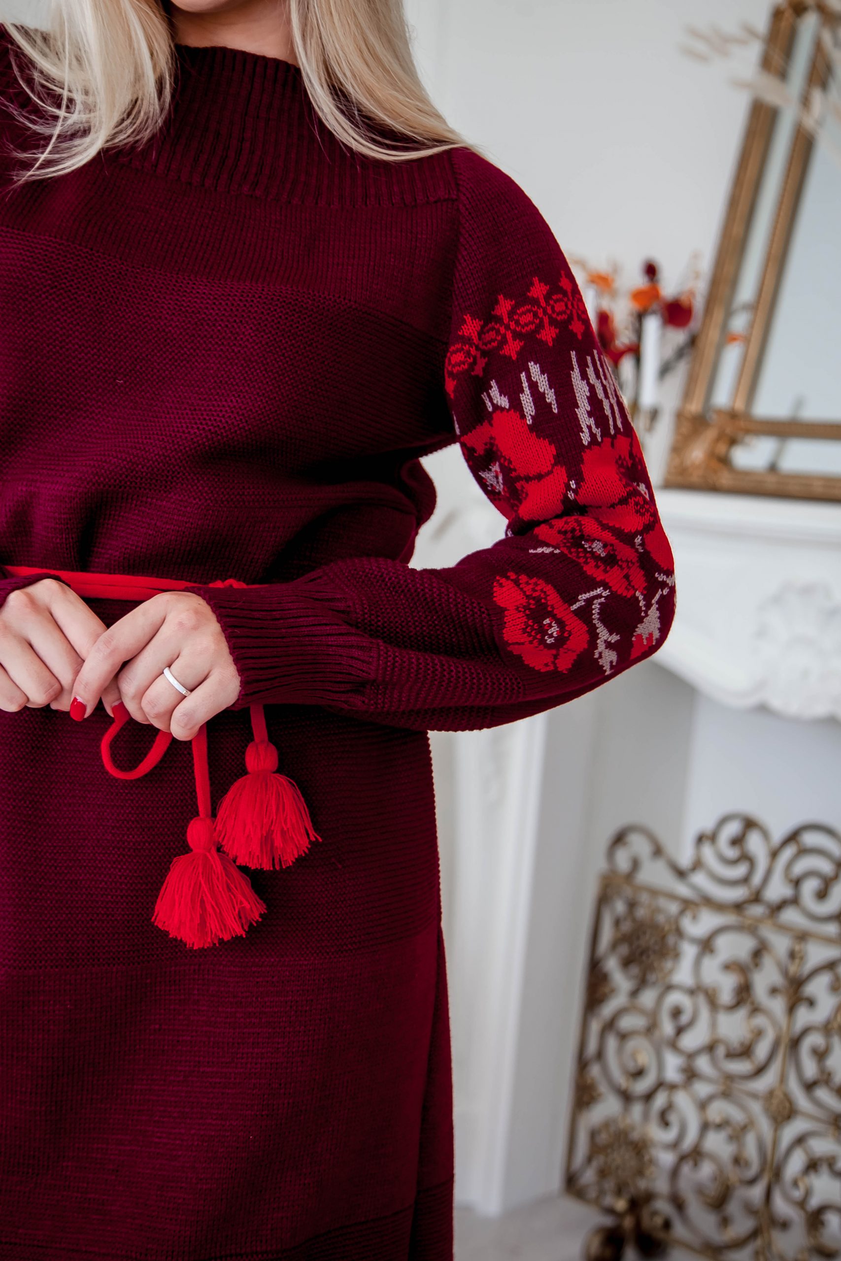 В’язана сукня Маки (бордо) hover image