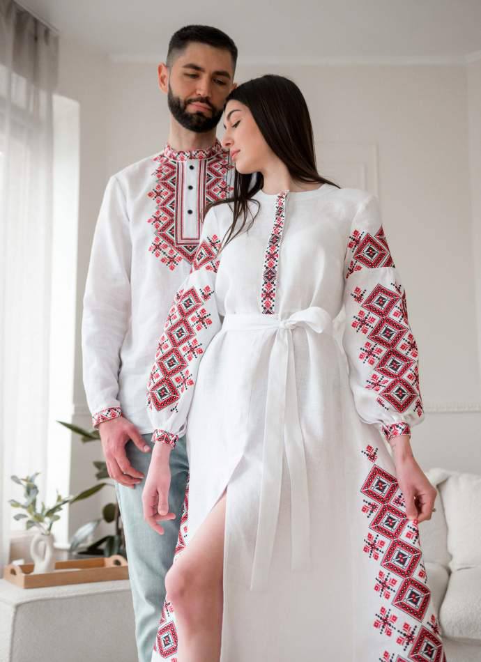 Парний комплект Червона рута (біло-червоний) hover image