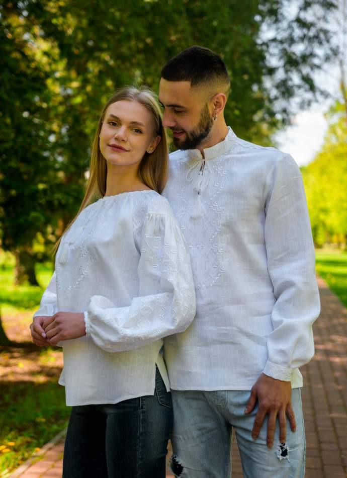 Вишитий комплект Світанок (білий по білому)