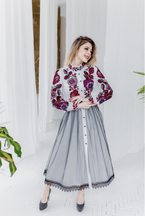 Жіноча сукня Жанета (рожево-червона)