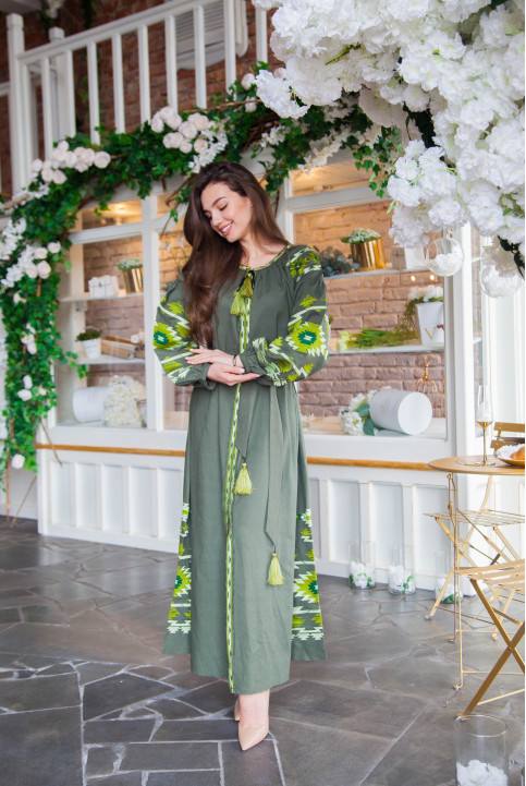 Жіноча сукня Калейдоскоп (хакі) hover image