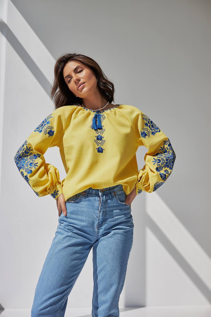 Жіноча вишиванка Квітана (Жовта)