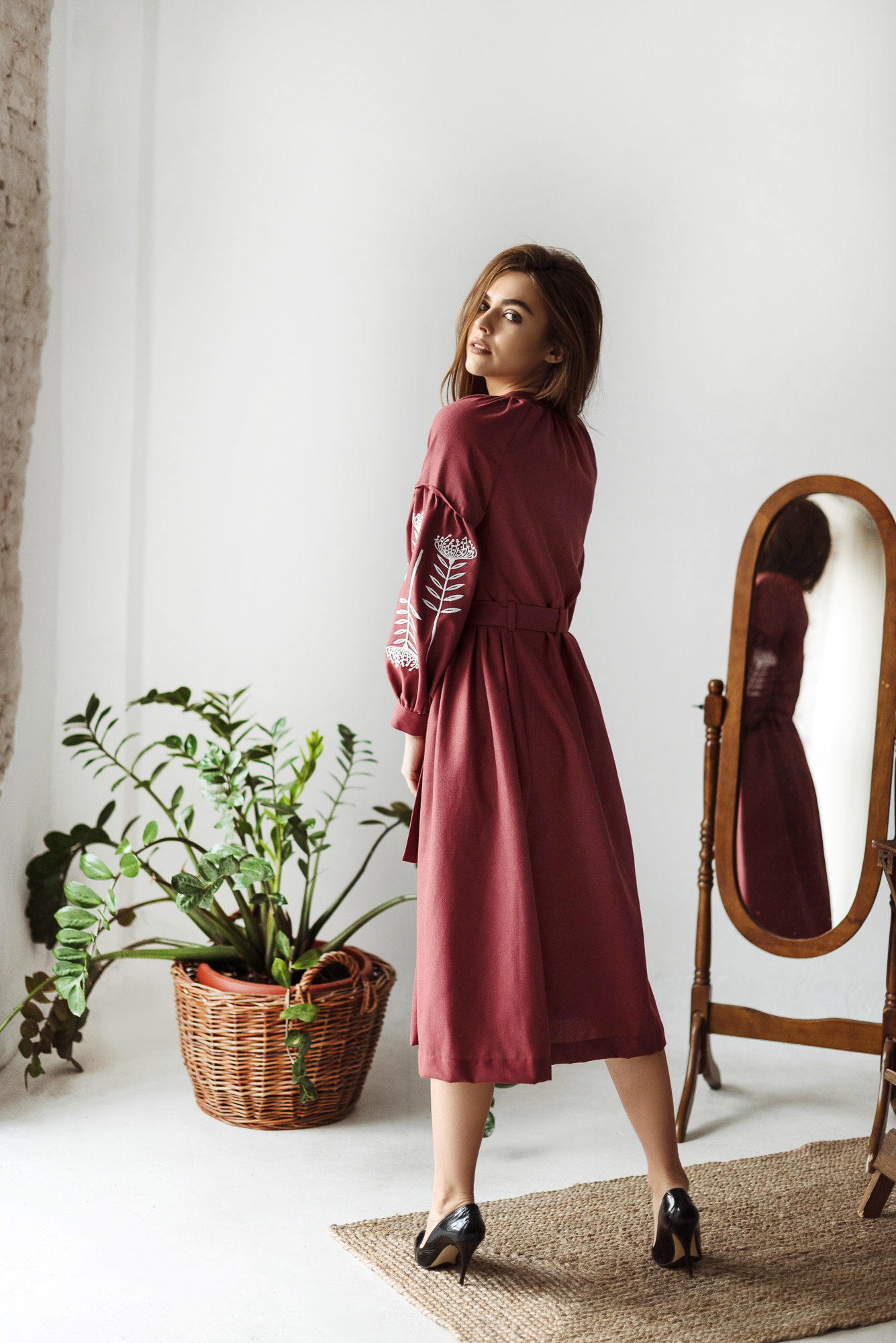 Жіноча сукня Магдалена (бордова)