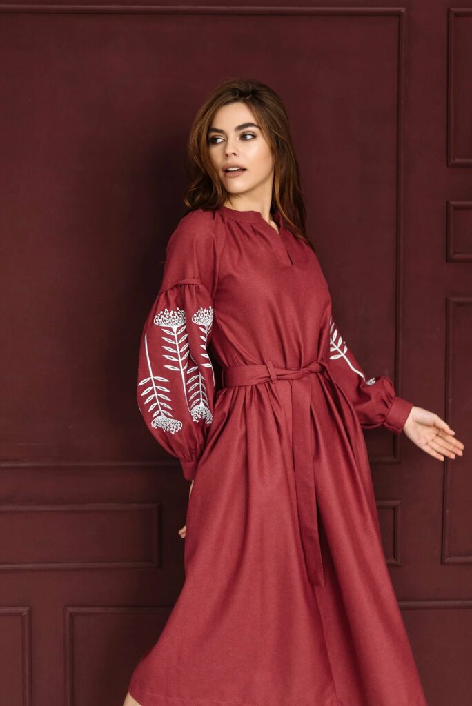 Жіноча сукня Магдалена (бордова)