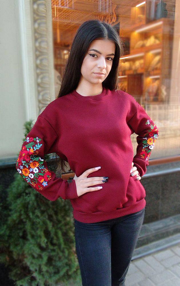 Світшот Магнолія (бордо)