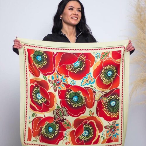 Хустка Червоні Маки