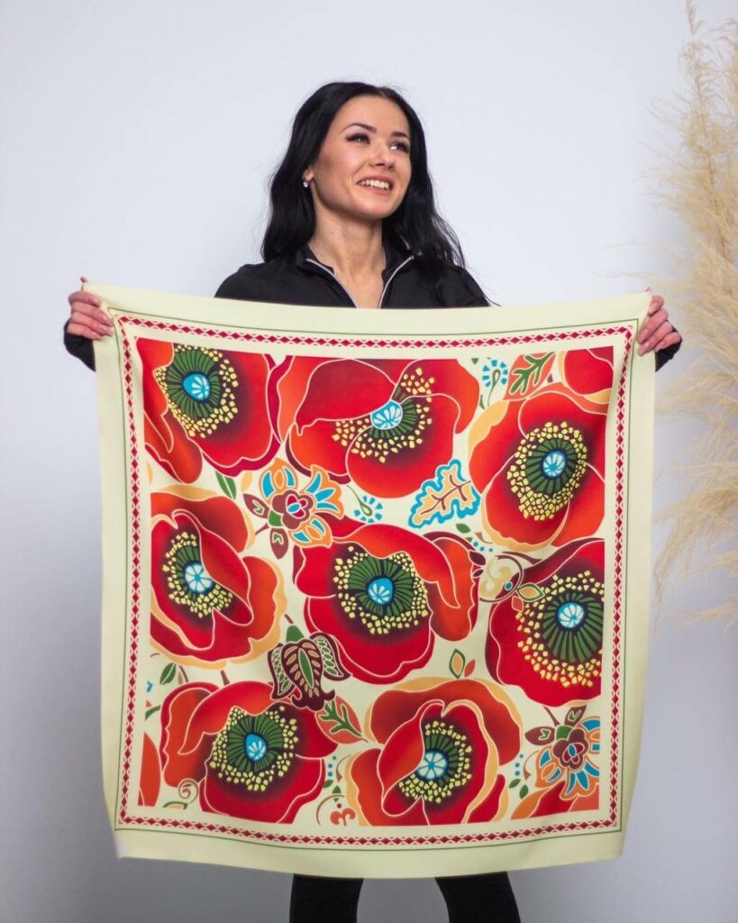 Хустка Червоні Маки