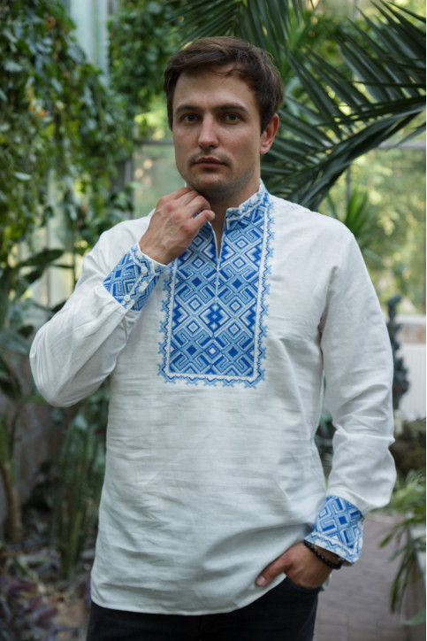 Вишиванка Отаман (біло-синя) hover image