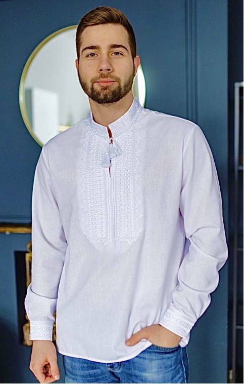 Чоловіча вишиванка Традиція ( біла)