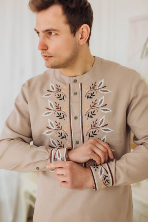 Вишиванка Єремія (світло-коричнева)