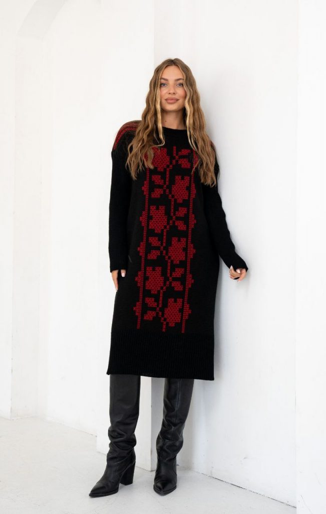 В'язана сукня Гармонія  (чорна)