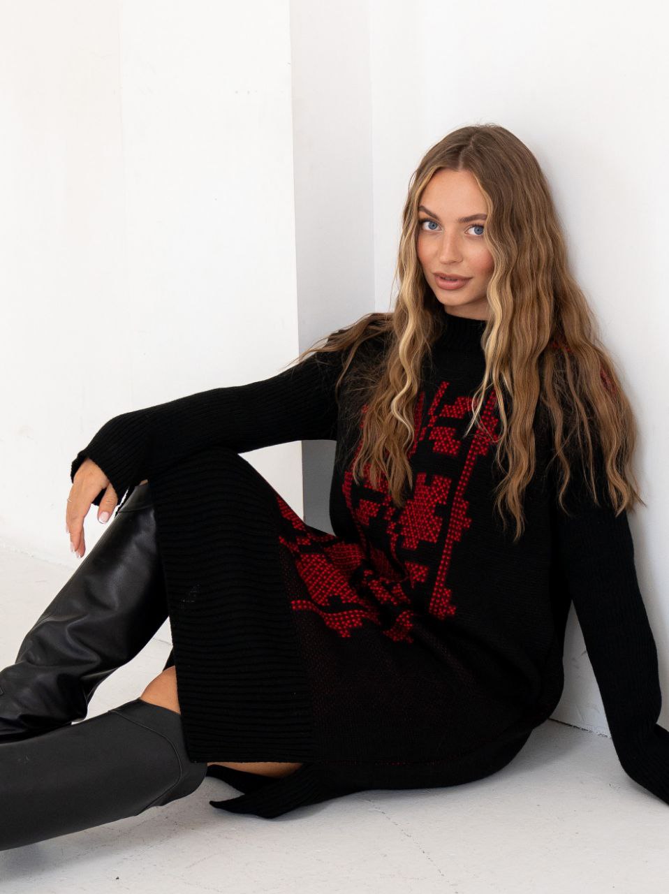 В’язана сукня Гармонія  (чорна)