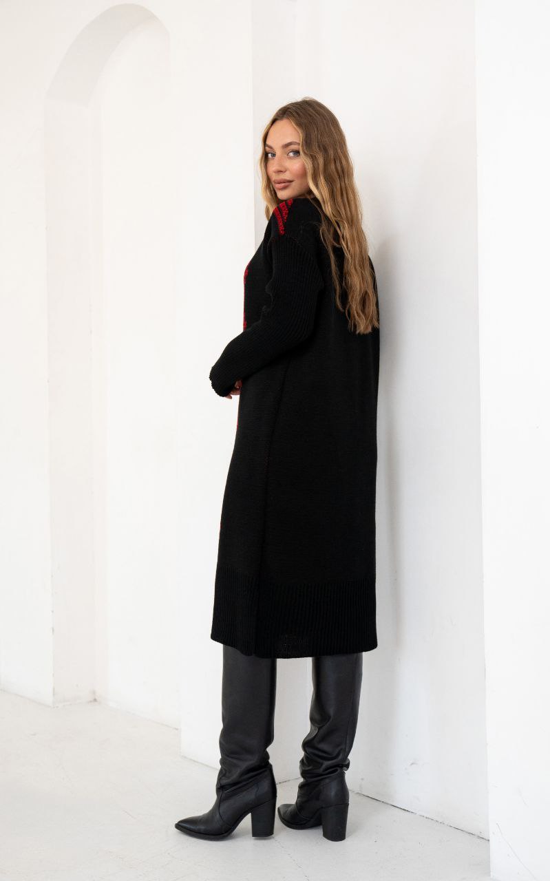 В’язана сукня Гармонія  (чорна) hover image