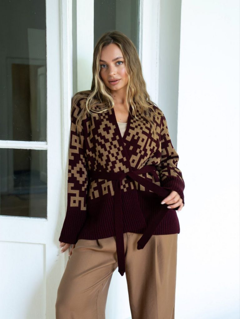 Кардиган "Вояж" (бордово-коричневий)